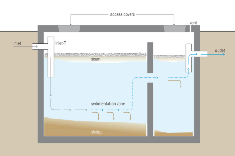 septic tank schematic